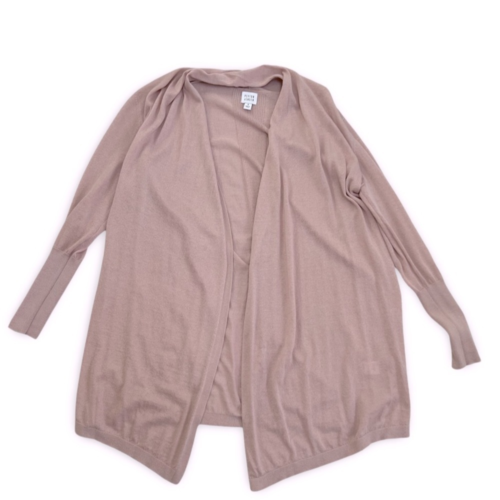 Peyton Jensen Light pink open cardigan sweater duster size small
